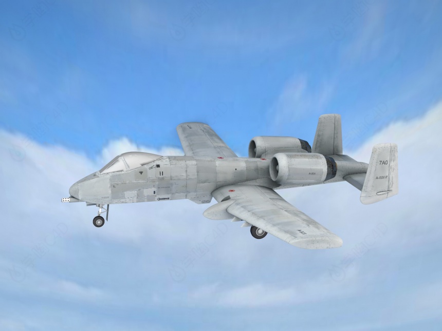 军事飞机C4D模型