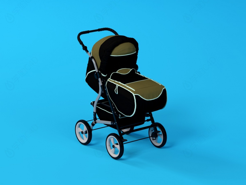 婴儿车C4D模型