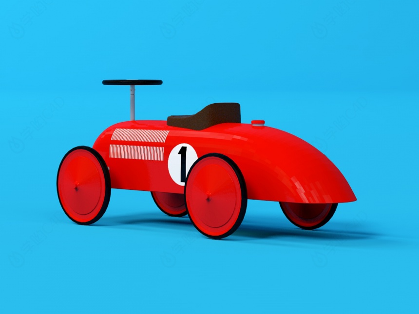 玩具拖拉机C4D模型