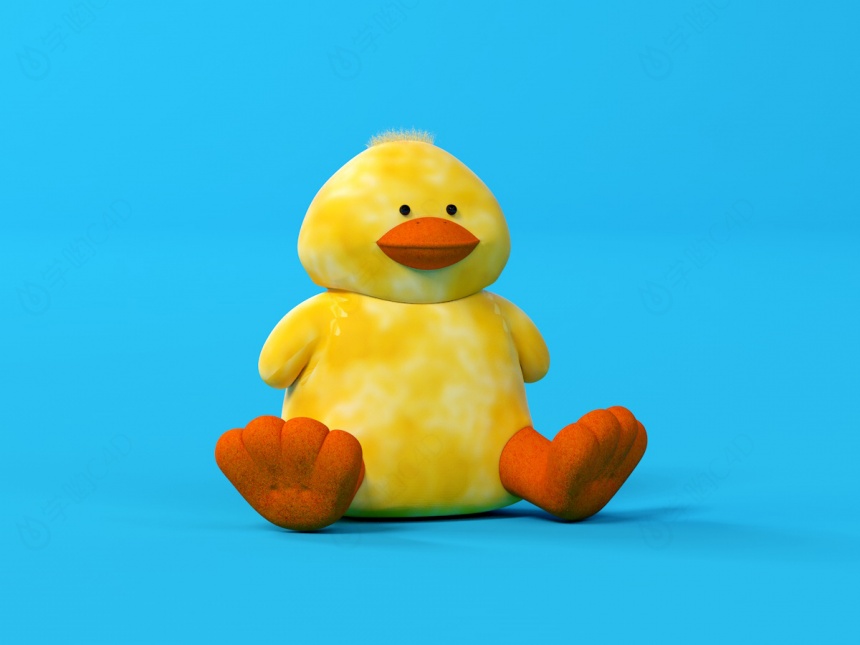 玩具小黄鸭C4D模型