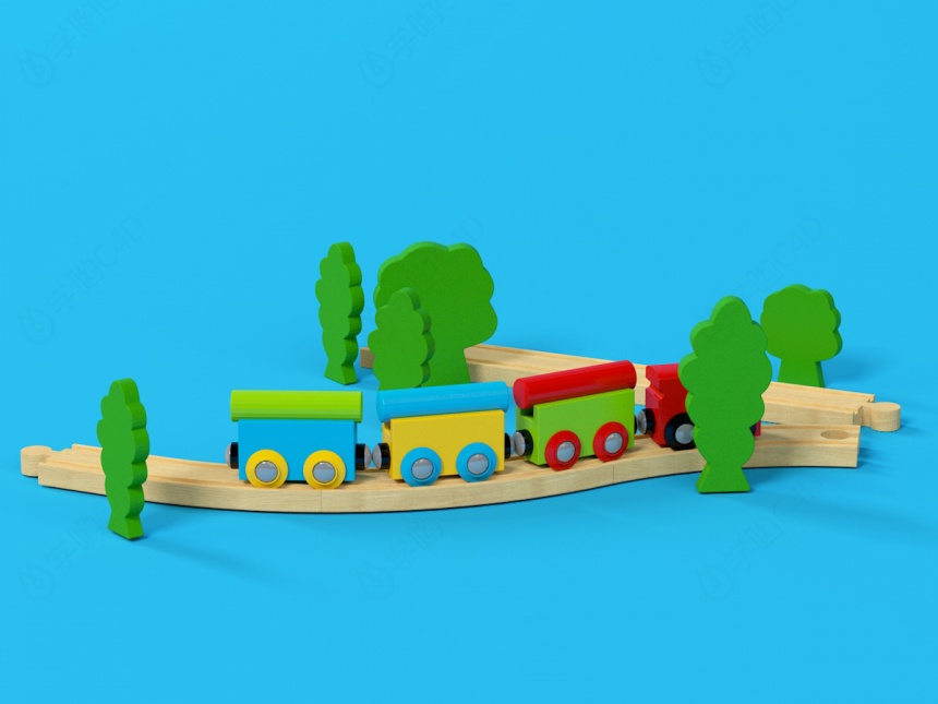玩具小火车C4D模型
