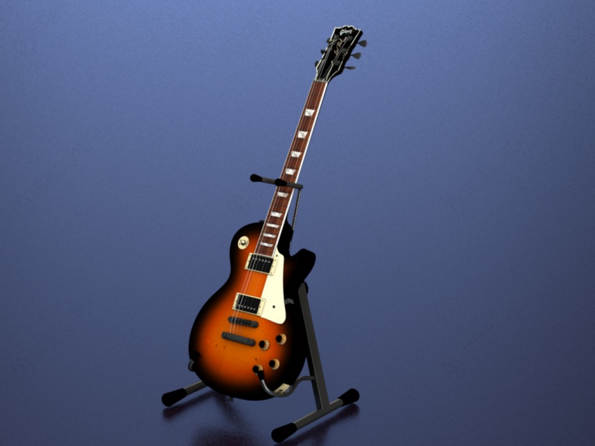 吉他C4D模型