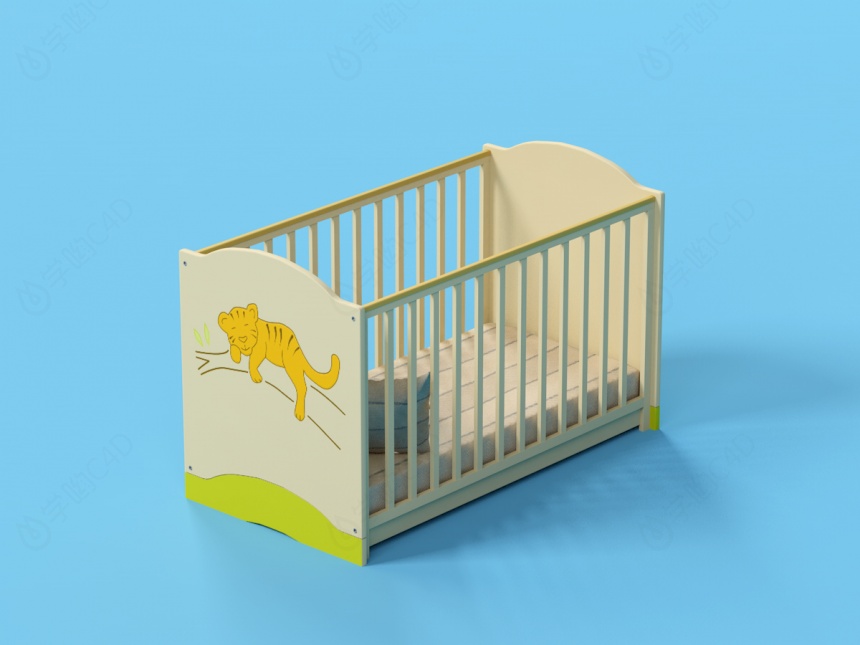 婴儿床C4D模型