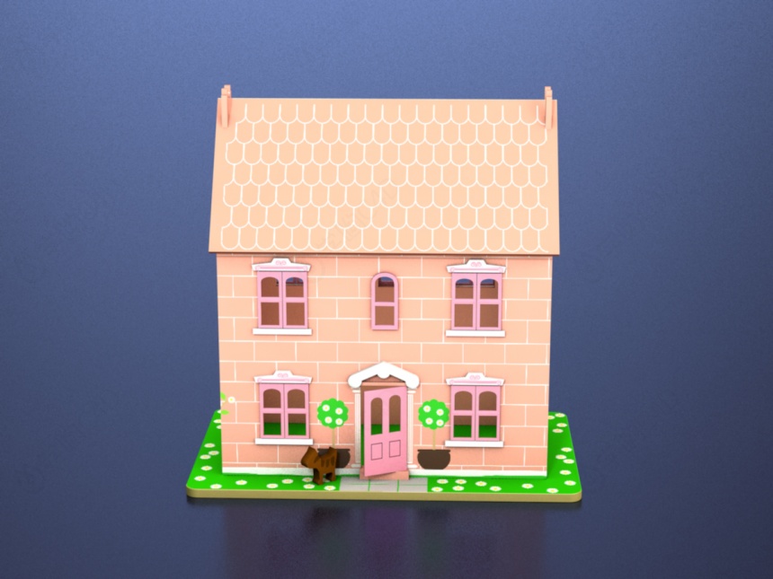 玩具房子C4D模型