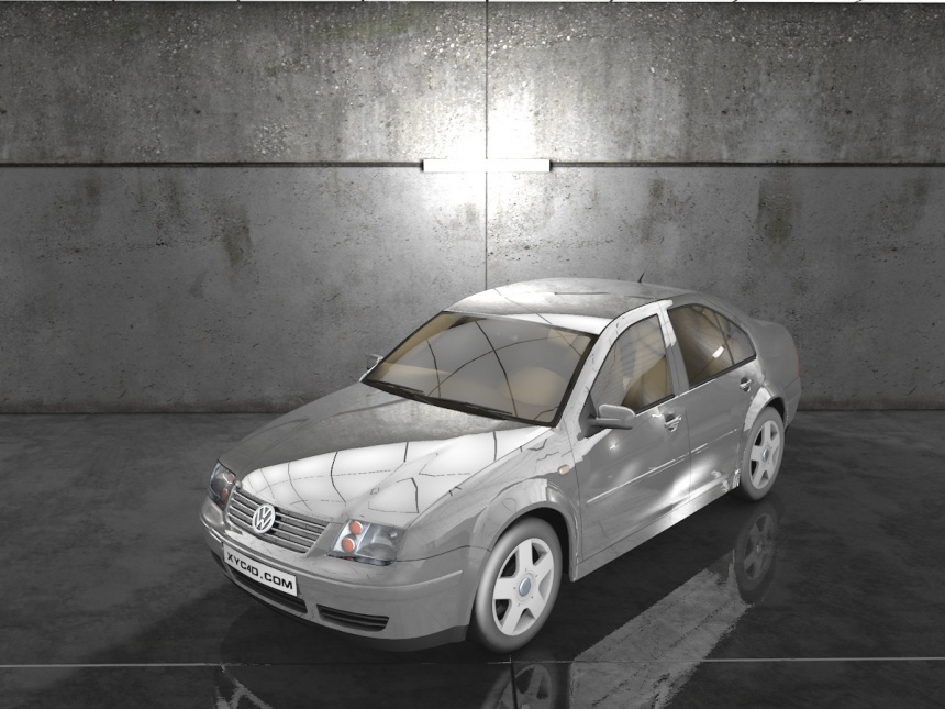 时尚灰色汽车C4D模型