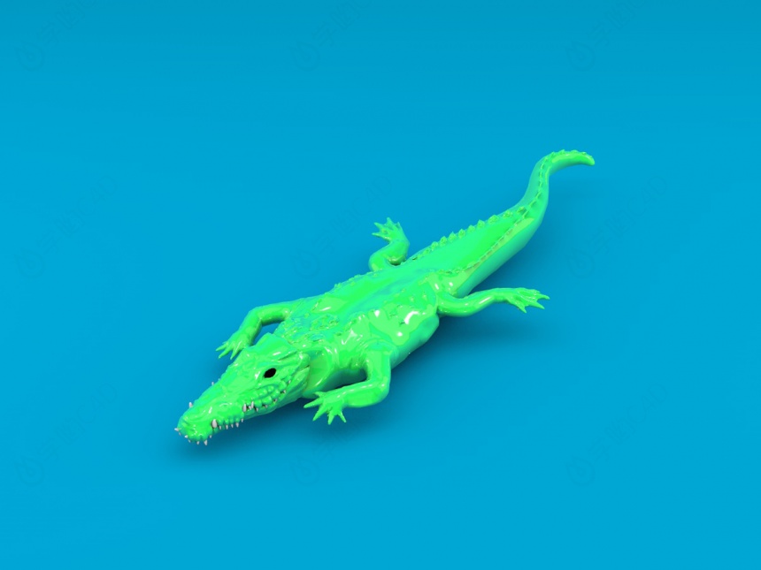 玩具鳄鱼C4D模型