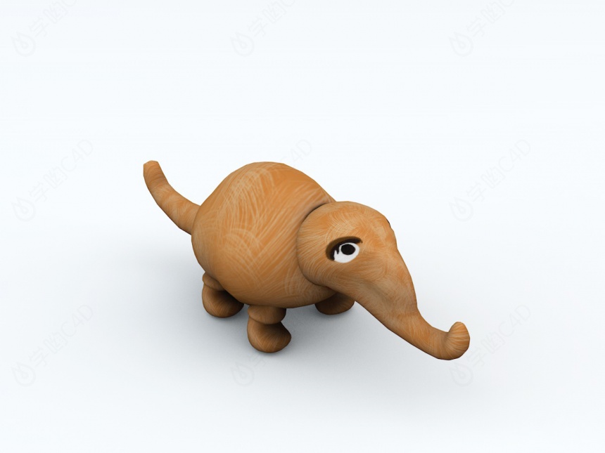大象玩具C4D模型