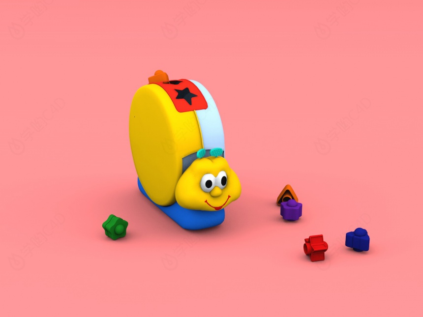 蜗牛玩具C4D模型