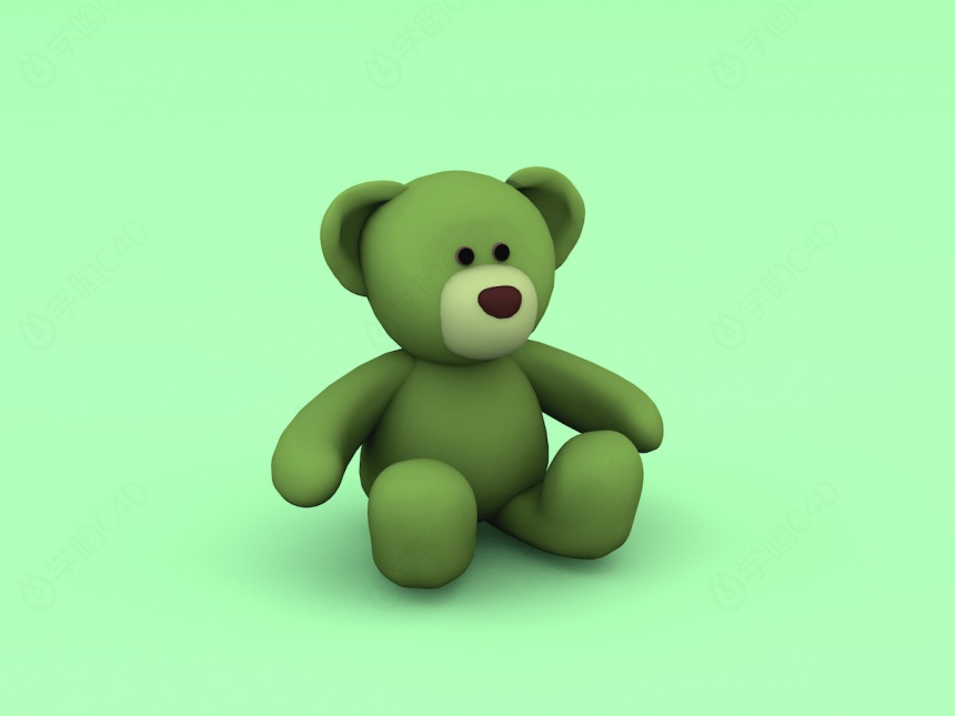 绿色玩具C4D模型