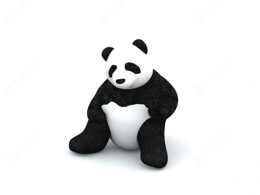熊猫玩具C4D模型