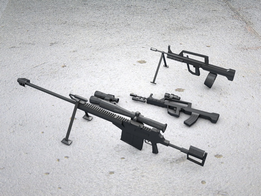 步枪C4D模型