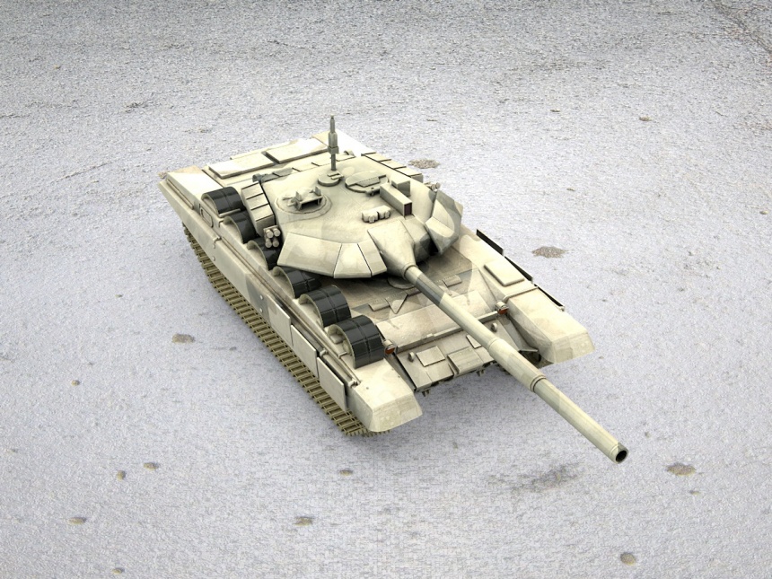 履带式坦克C4D模型