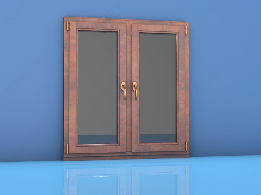 木制窗户C4D模型