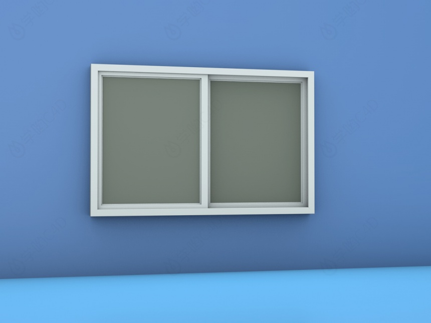 现代窗户C4D模型