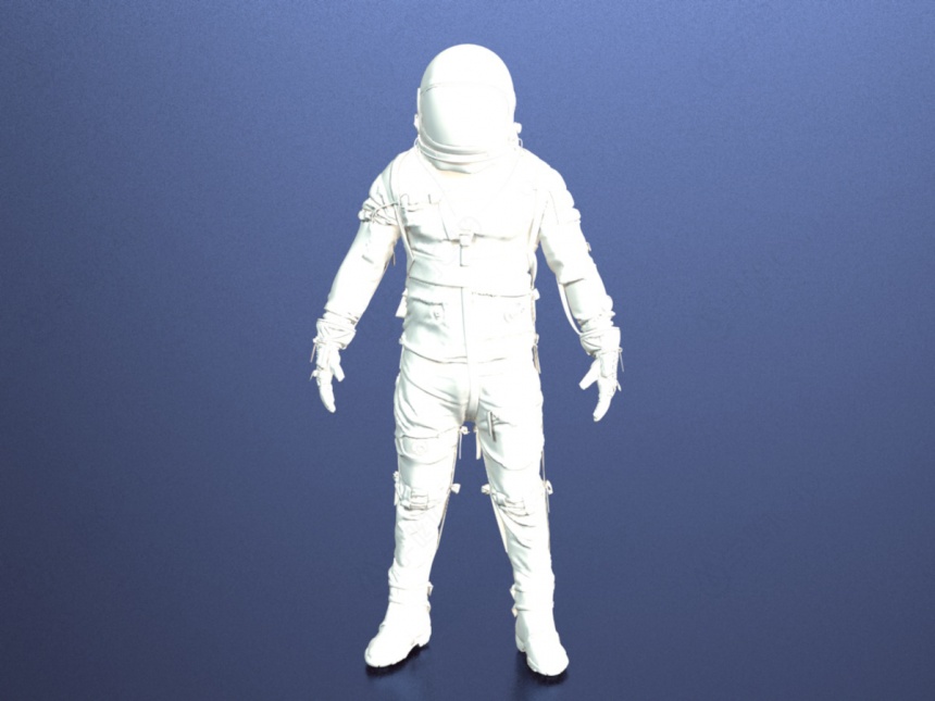 宇航员白膜C4D模型