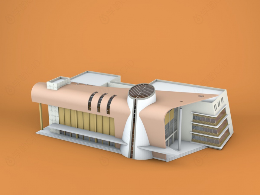 现代建筑群C4D模型