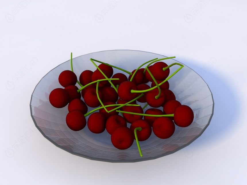 水果盘樱桃C4D模型