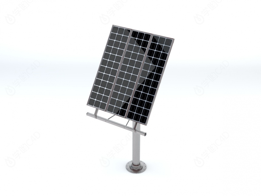 太阳能照明系统C4D模型