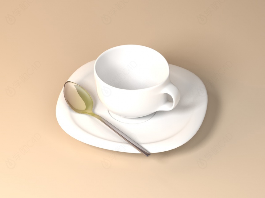 咖啡杯C4D模型