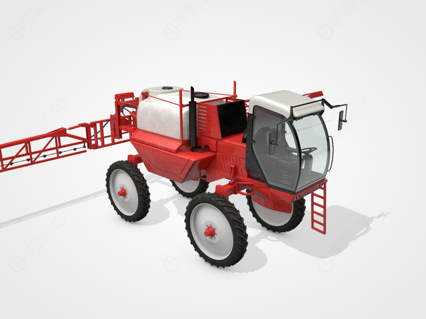 农业收割机C4D模型