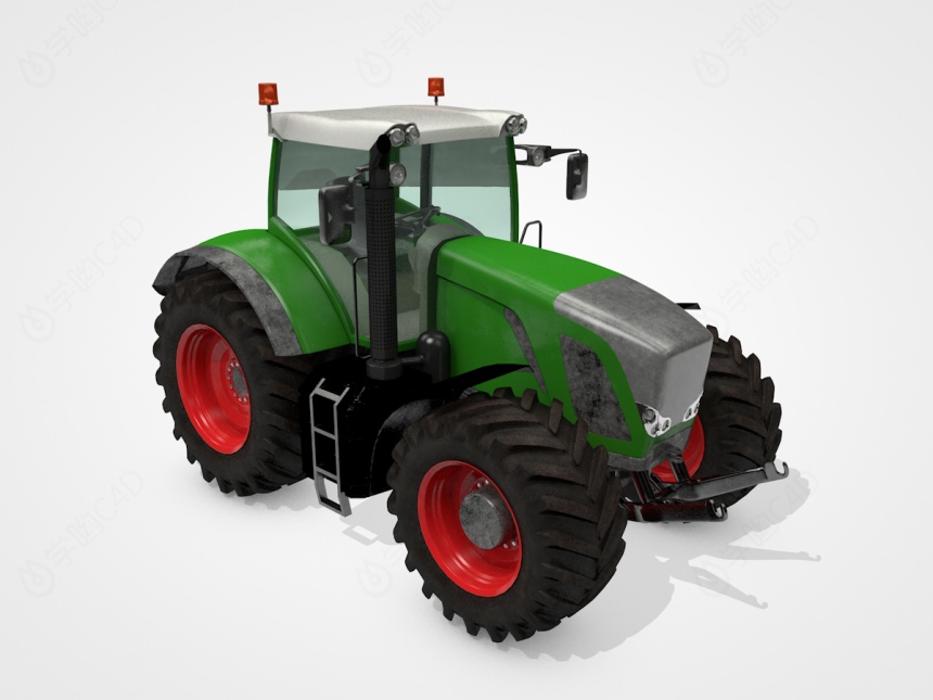 农业拖拉机小四轮C4D模型