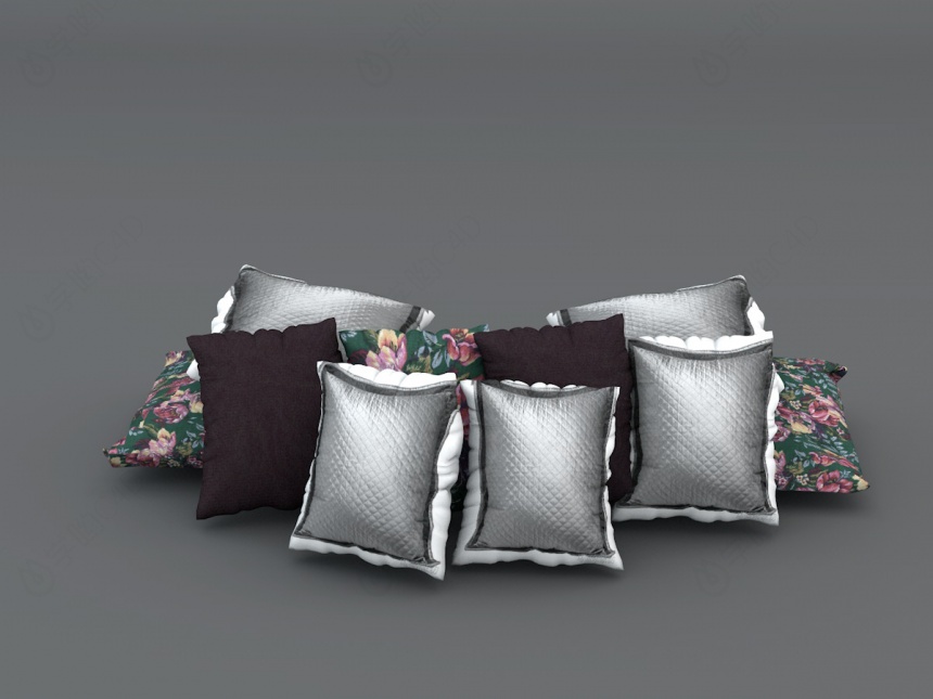 沙发抱枕组合C4D模型