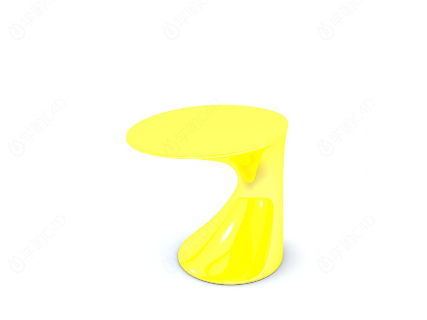 创意黄色凳子C4D模型
