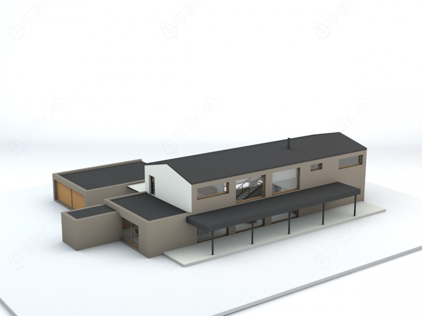房屋组合C4D模型