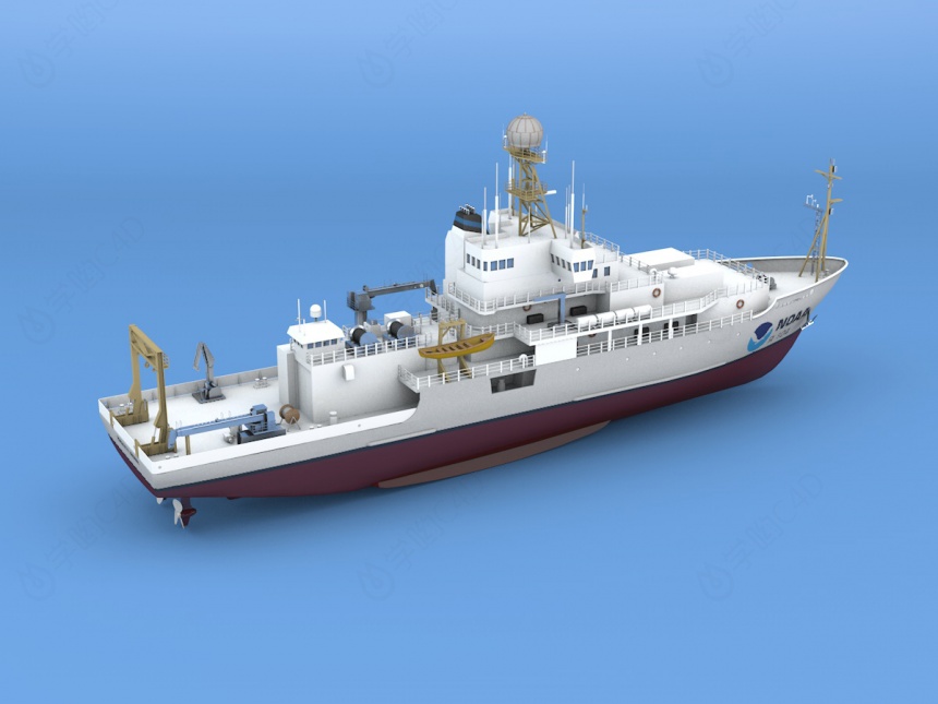 捕捞渔船C4D模型