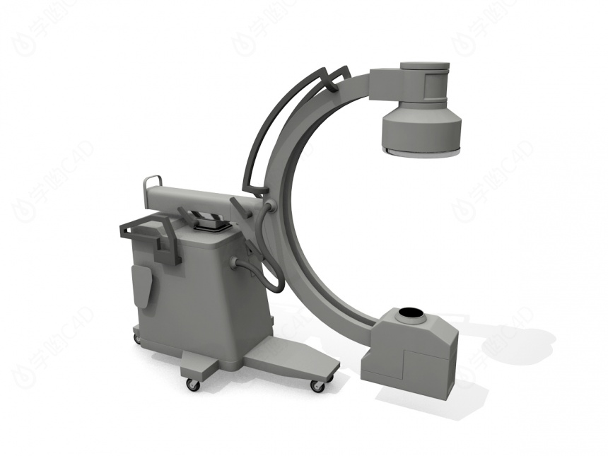 医疗设备仪器C型臂X光机C4D模型