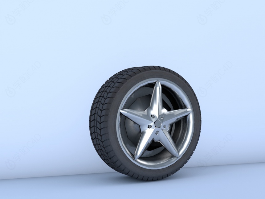 汽车轮胎C4D模型