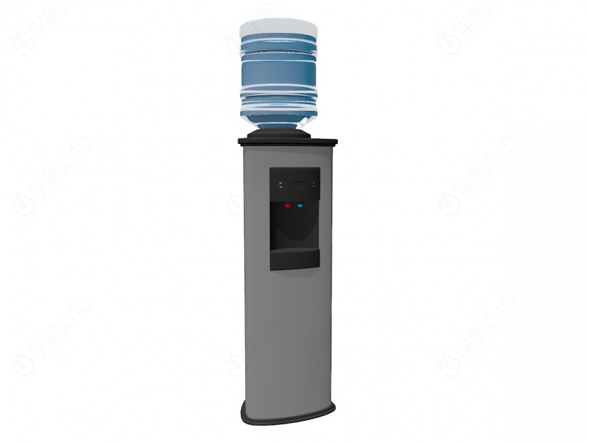 办公用品饮水机C4D模型