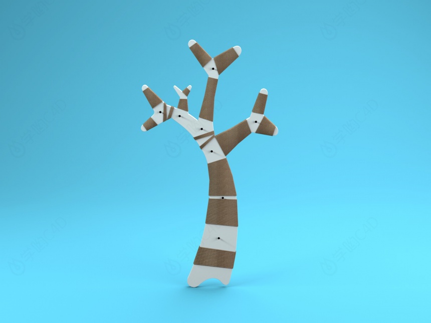 树杈装饰品C4D模型