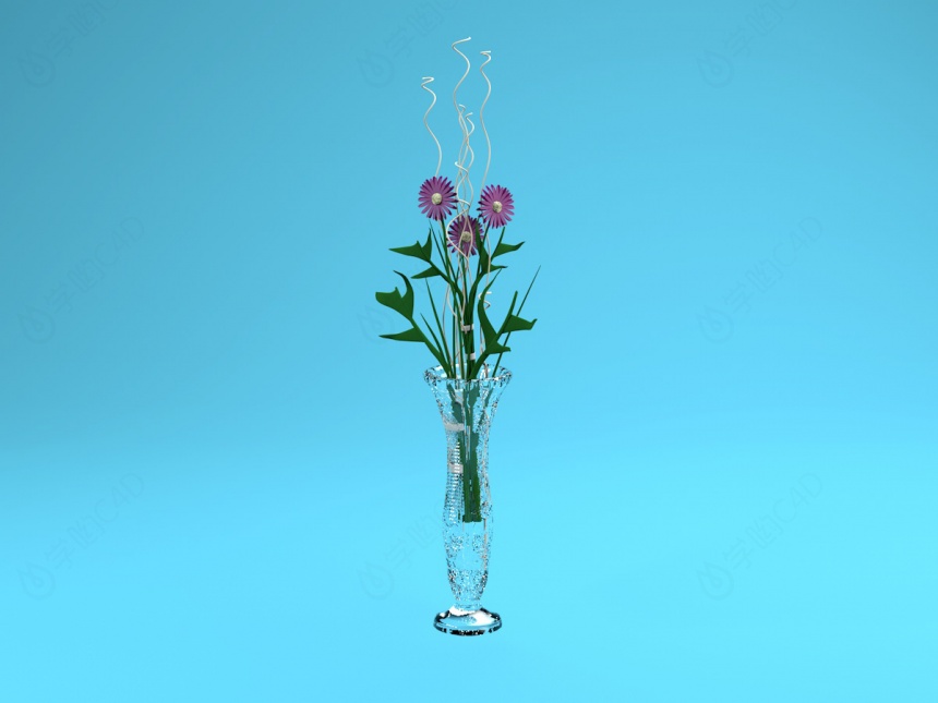 玻璃花瓶C4D模型