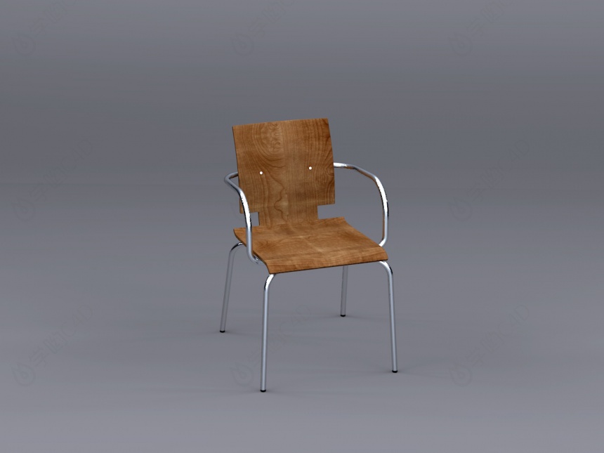 绿色简约椅子C4D模型