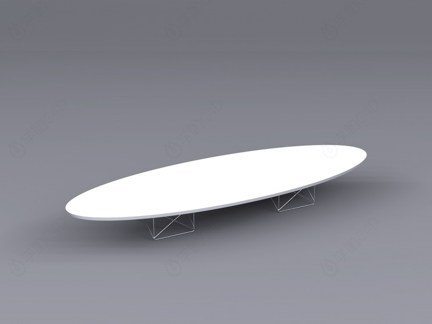 白色圆形座椅C4D模型