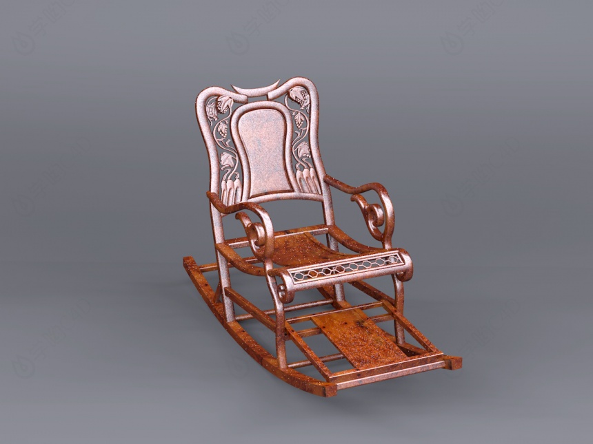欧式摇椅C4D模型