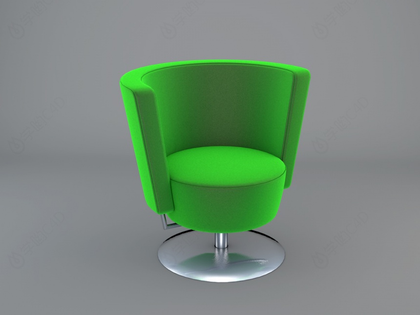 绿色旋转椅子C4D模型