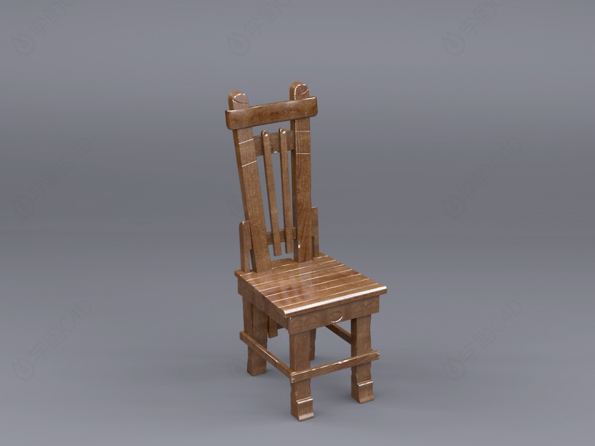 木制椅子C4D模型