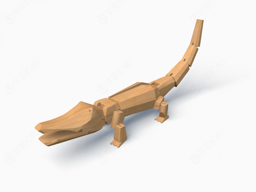 鳄鱼玩具C4D模型