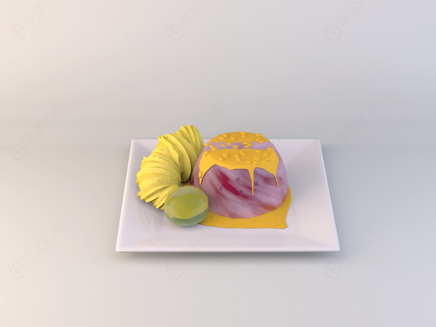水果蛋糕C4D模型