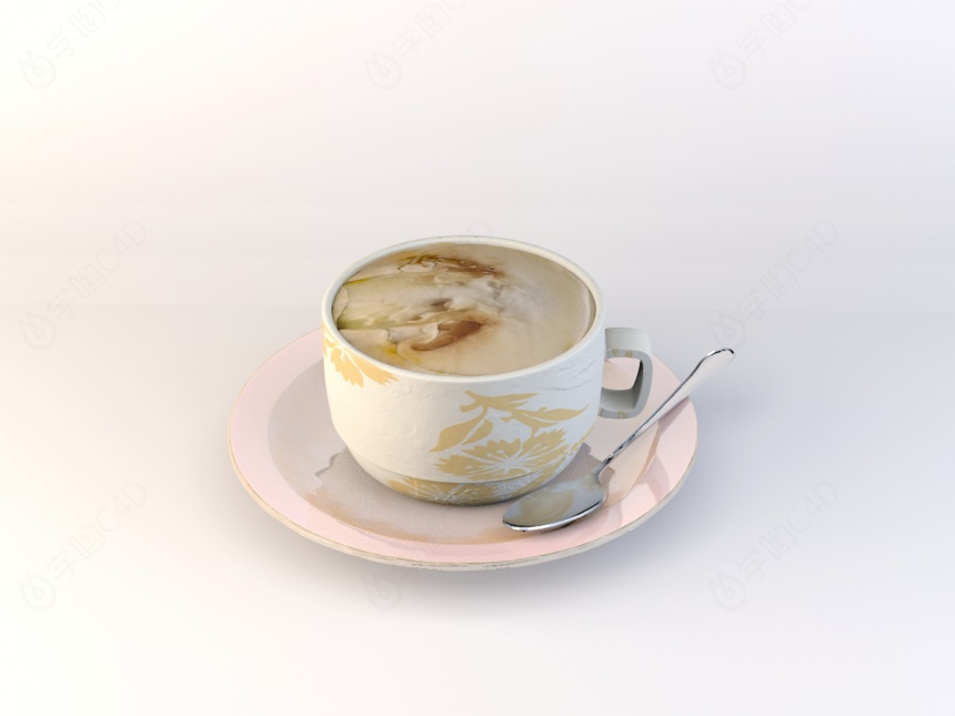花式咖啡C4D模型