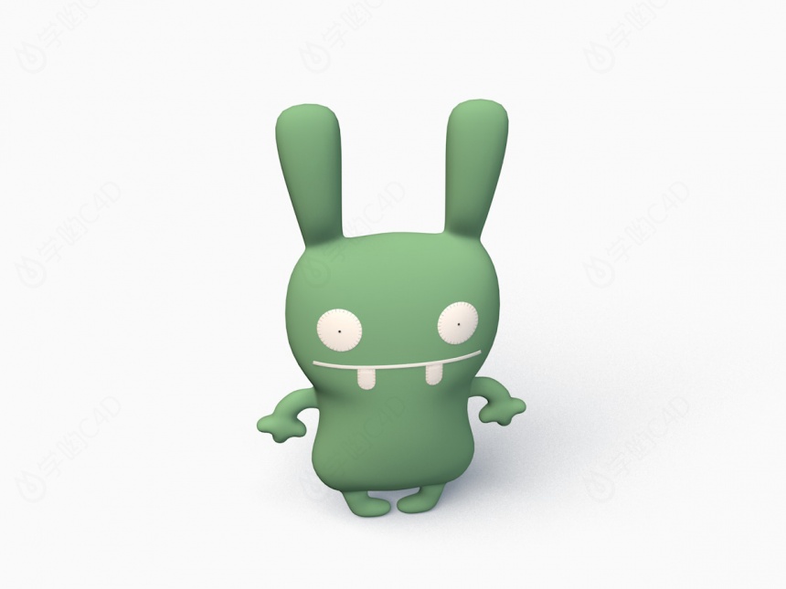 绿色流氓兔C4D模型
