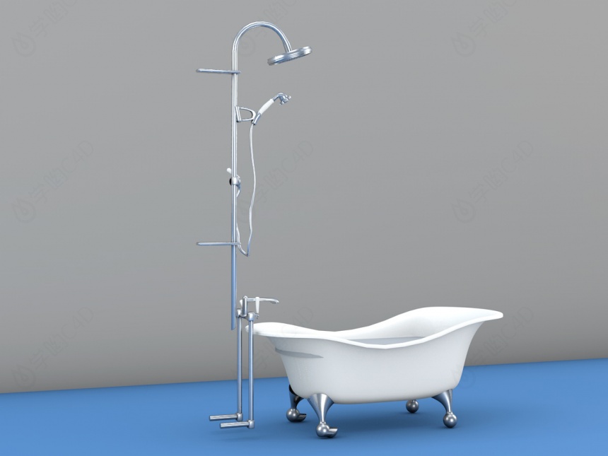 铁艺淋浴器C4D模型