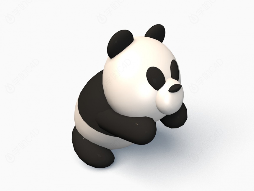 熊猫玩具C4D模型