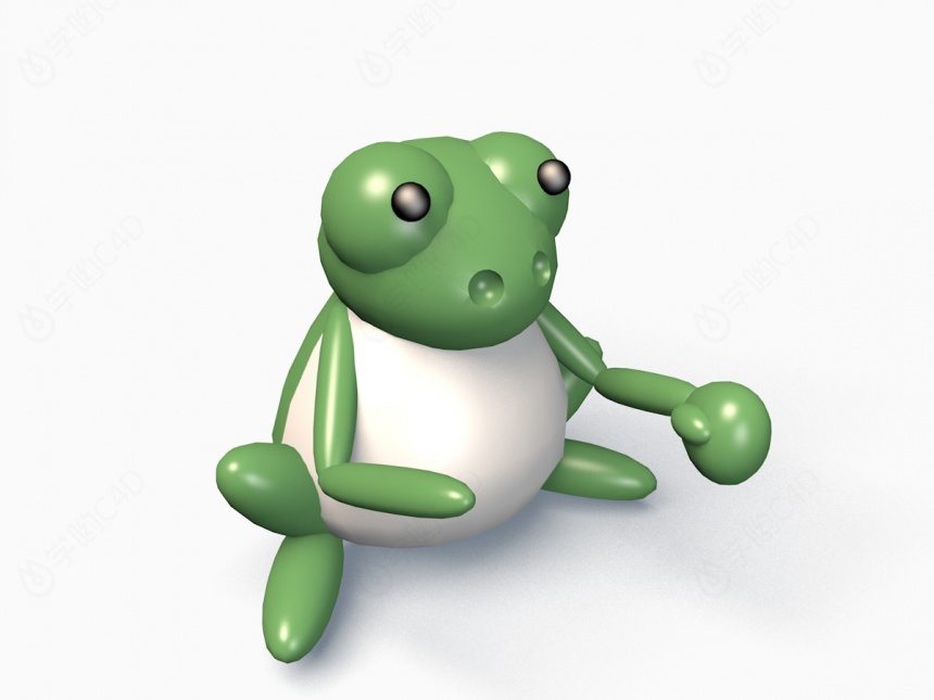 青蛙玩具C4D模型