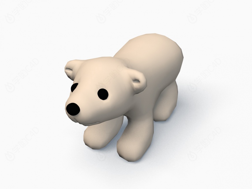 北极熊玩具C4D模型