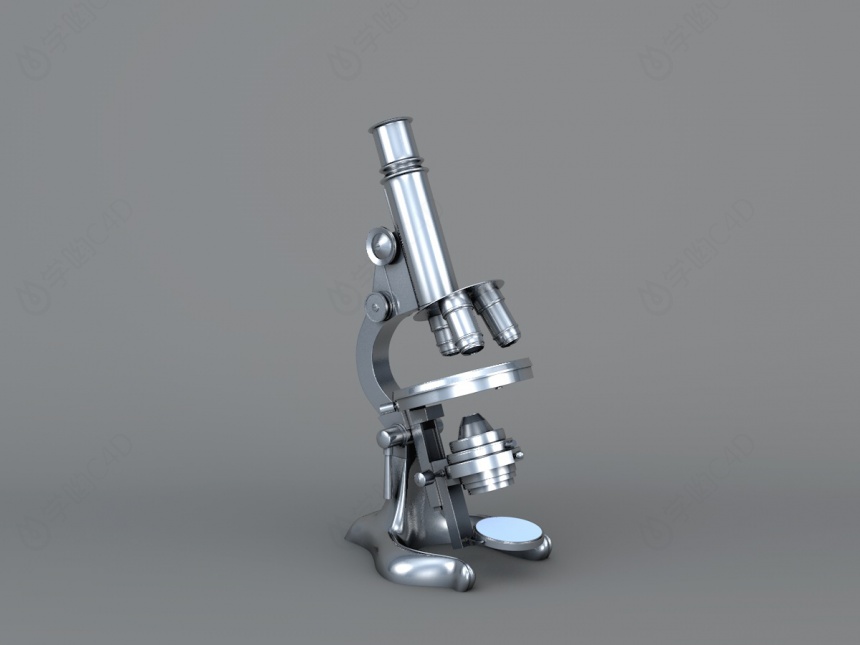 怀旧显微镜C4D模型