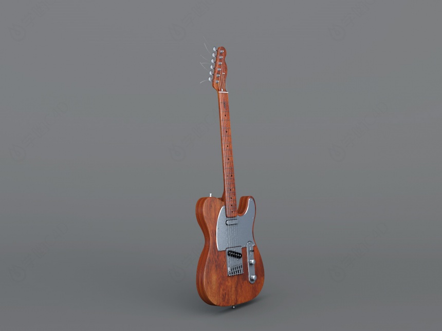 木吉他C4D模型