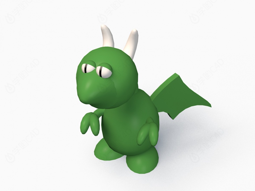 绿色蝙蝠玩具C4D模型